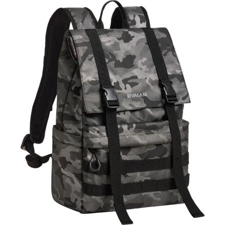 Рюкзак для ноутбука RIVACASE 7621 grey camo Sherwood-ECO Rolltop 15л, 15.6 Рюкзак для ноутбука RIVACASE 7621 grey camo Sherwood-ECO Rolltop 15л, 15.6