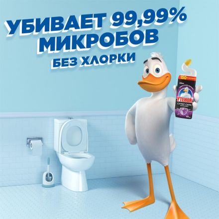 Средство для сантехники Туалетный Утенок Антиналет для унитаза  900 мл