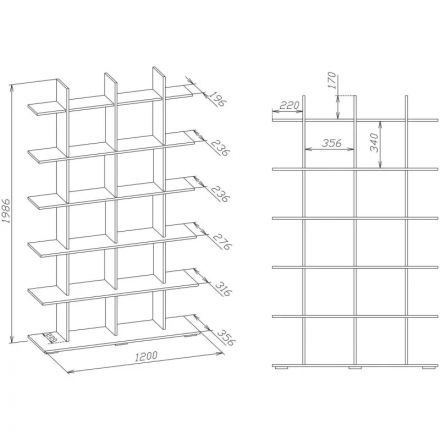 Стеллаж Сокол СТ-6  Дуб сонома/белый