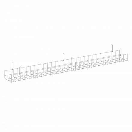 Кабель-канал сетчатый широкий KK-S-140 Серый металл 1405*181*154