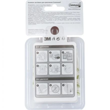 Застежки самоклеящиеся Command для картин, белые, средние, 8 пар (17201-2) Застежки самоклеящиеся Command для картин, белые, средние, 8 пар (17201-2)