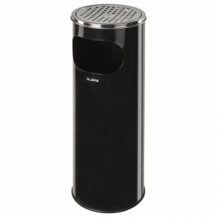Урна с пепельницей 18 литров, 580х210 мм, нержавеющая сталь, черная, LAIMA PROFESSIONAL, 606298 Урна с пепельницей 18 литров, 580х210 мм, нержавеющая сталь, черная, LAIMA PROFESSIONAL, 606298