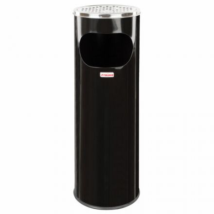 Урна с пепельницей 18 литров, 580х210 мм, нержавеющая сталь, черная, LAIMA PROFESSIONAL, 606298 Урна с пепельницей 18 литров, 580х210 мм, нержавеющая сталь, черная, LAIMA PROFESSIONAL, 606298