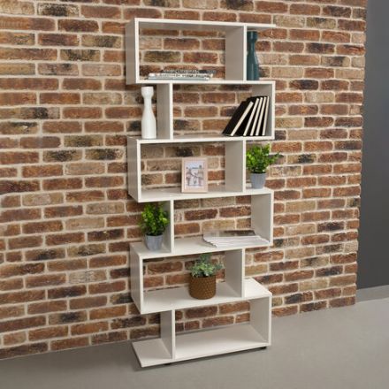 Стеллаж BRABIX "Scandi SH-008", 730х250х1760 мм, 6 секций, ЛДСП, белый, 641897, ЦБ013658-1 Стеллаж BRABIX "Scandi SH-008", 730х250х1760 мм, 6 секций, ЛДСП, белый, 641897, ЦБ013658-1