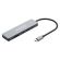 USB-хаб KG-153A, Type-C 3.2, высокоскоростной, 6в1, 1хUSB-A 3.2,1xUSB-A 2.0,2xSD/TF 2.0,1xHDMI,1xType-C PD 3.0, 150 мм, серый, KAIGO, 355068
