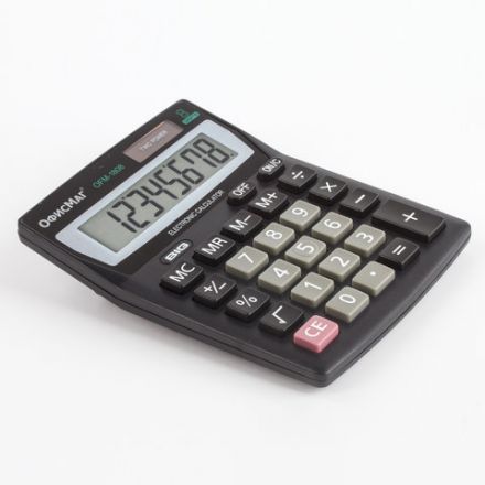 Калькулятор настольный ОФИСМАГ OFM-1807, КОМПАКТНЫЙ (140х105 мм), 8 разрядов, двойное питание, 250223 Калькулятор настольный ОФИСМАГ OFM-1807, КОМПАКТНЫЙ (140х105 мм), 8 разрядов, двойное питание, 250223