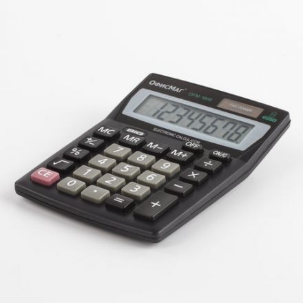 Калькулятор настольный ОФИСМАГ OFM-1807, КОМПАКТНЫЙ (140х105 мм), 8 разрядов, двойное питание, 250223 Калькулятор настольный ОФИСМАГ OFM-1807, КОМПАКТНЫЙ (140х105 мм), 8 разрядов, двойное питание, 250223