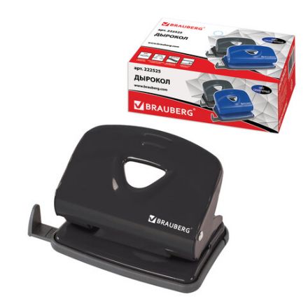 Дырокол металлический BRAUBERG "Universal+", до 20 листов, ассорти (синий/черный), 222525 Дырокол металлический BRAUBERG "Universal+", до 20 листов, ассорти (синий/черный), 222525