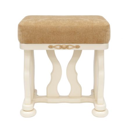 Банкетка Leset "Джульетта", Дуб шампань, Кремовый, Ткань Микровельвет