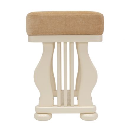 Банкетка Leset "Джульетта", Дуб шампань, Кремовый, Ткань Микровельвет