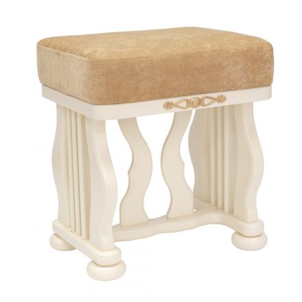 Банкетка Leset "Джульетта", Дуб шампань, Кремовый, Ткань Микровельвет