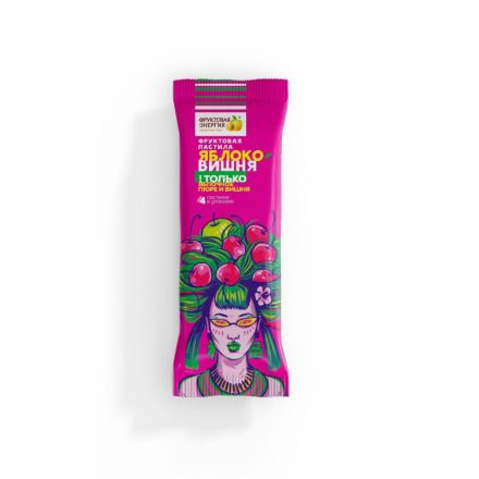 Пастила Фрутилад Фруктовая яблочная с вишней, 30гx12шт/уп