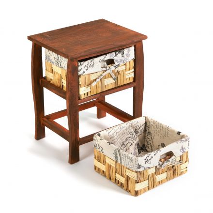 Тумба с 2 ящиками Secret De Maison BEL 2 ( mod. PE-10 ) дерево павловния, мдф, 39x30x46.5см, Brown (коричневый) ткань №HX21 Тумба с 2 ящиками Secret De Maison BEL 2 ( mod. PE-10 ) дерево павловния, мдф, 39x30x46.5см, Brown (коричневый) ткань №HX21