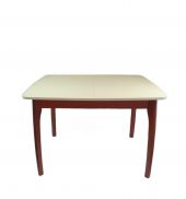 Стол В-15 105(145)*75 ЛДСП 16мм+стекло 4мм Беж матовый, вставка "бабочка", опоры массив бука орех Стол В-15 105(145)*75 ЛДСП 16мм+стекло 4мм Беж матовый, вставка "бабочка", опоры массив бука орех