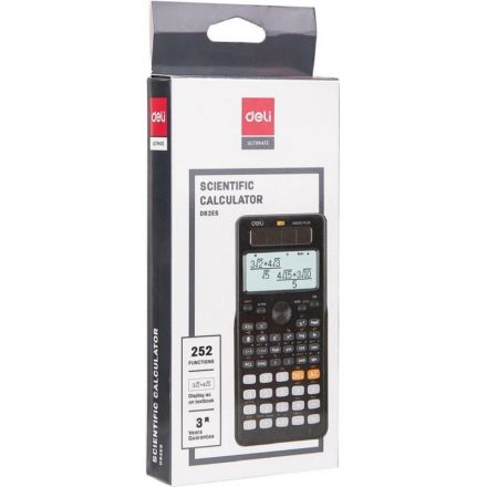 Калькулятор научный Deli ED82ES черный 10+2-разр