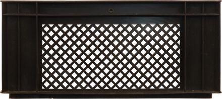 Ящик дрожжевой 400х300х180 перф, сплош. дно черный