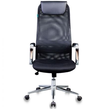 Кресло 0MX_VB_Бюрократ KB-9N/BLACK ткань,сетка черный TW-01 TW-11, хром Кресло 0MX_VB_Бюрократ KB-9N/BLACK ткань,сетка черный TW-01 TW-11, хром