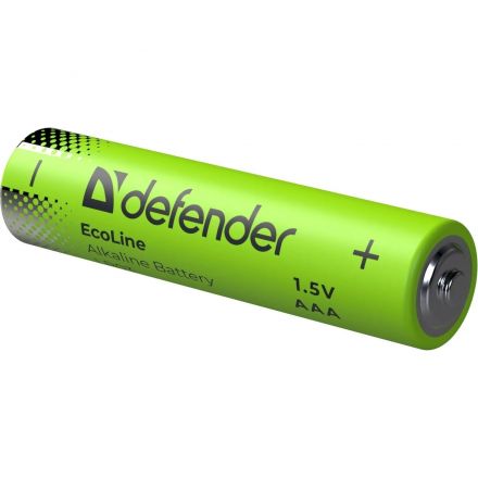 Батарейка DEFENDER алкалиновая LR03-4S ААА, шринк 4шт/уп EcoLine