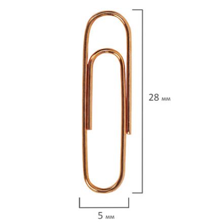 Скрепки BRAUBERG, 28 мм, омедненные, 100 шт., в картонной коробке, 270448 Скрепки BRAUBERG, 28 мм, омедненные, 100 шт., в картонной коробке, 270448
