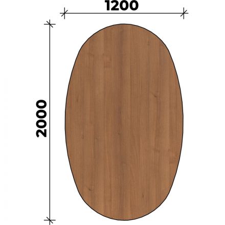 Стол Easy One 22-22 для переговоров орех new 2000 скругл