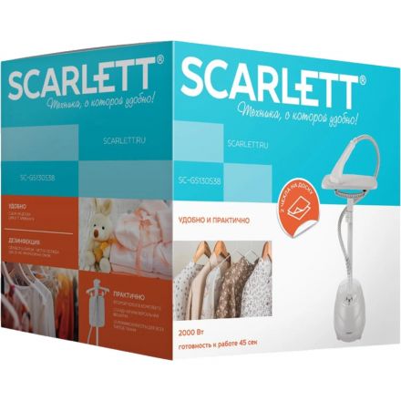 Отпариватель SCARLETT SC-GS130S38,вертикальный,2000Вт, белый Отпариватель SCARLETT SC-GS130S38,вертикальный,2000Вт, белый