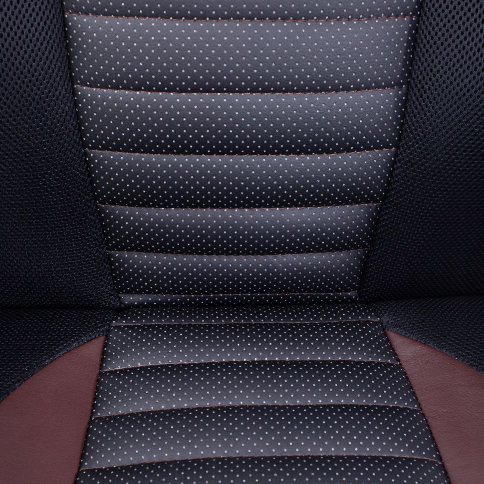 Кресло Pilot (кож/зам/ткань,черные перфорированный/св.серый синий)