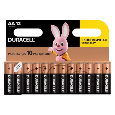 Батарейка Duracell Basic AA (LR6) алкалиновая, 12BL