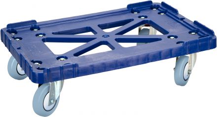 Тележка 600х400 серые резиновые колеса, Россия  синий