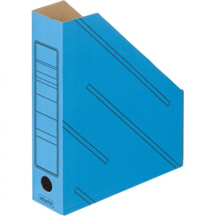 Вертикальный накопитель Attache картонный синий ширина 75 мм (2 штуки в упаковке)