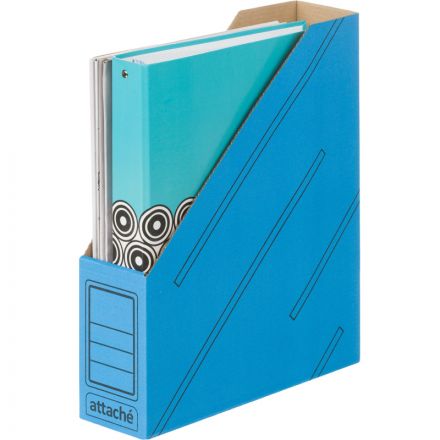 Вертикальный накопитель Attache картонный синий ширина 75 мм (2 штуки в упаковке)