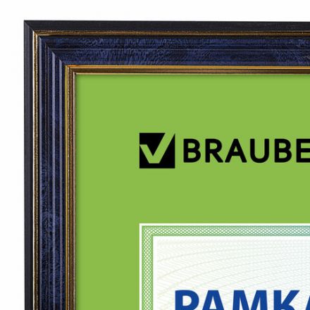 Рамка 21х30 см, пластик, багет 20 мм, BRAUBERG "HIT3", синий мрамор с двойной позолотой, стекло, 390988 Рамка 21х30 см, пластик, багет 20 мм, BRAUBERG "HIT3", синий мрамор с двойной позолотой, стекло, 390988