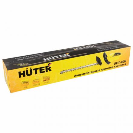 Триммер-кусторез АККУМУЛЯТОРНЫЙ HUTER GET-20H, 1500 об/мин, длина лезвия 52 см, 20 В, 2 Ахч, 70/1/42 Триммер-кусторез АККУМУЛЯТОРНЫЙ HUTER GET-20H, 1500 об/мин, длина лезвия 52 см, 20 В, 2 Ахч, 70/1/42