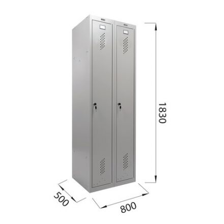 Шкаф металлический для одежды BRABIX "LK 21-80", УСИЛЕННЫЙ, 2 секции, 1830х800х500 мм, 37 кг, 291129, S230BR406102 Шкаф металлический для одежды BRABIX "LK 21-80", УСИЛЕННЫЙ, 2 секции, 1830х800х500 мм, 37 кг, 291129, S230BR406102