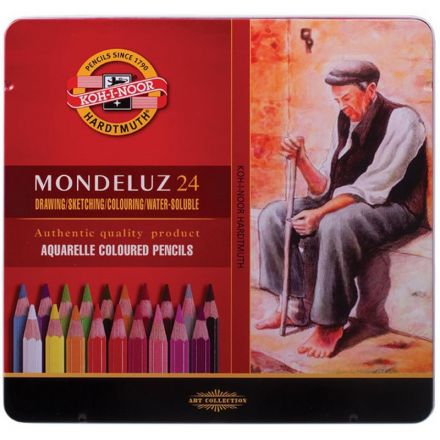 Карандаши акварельные цвет. KOH-I-NOOR MonduluzOldMan 24цв/наб 3724024001PL