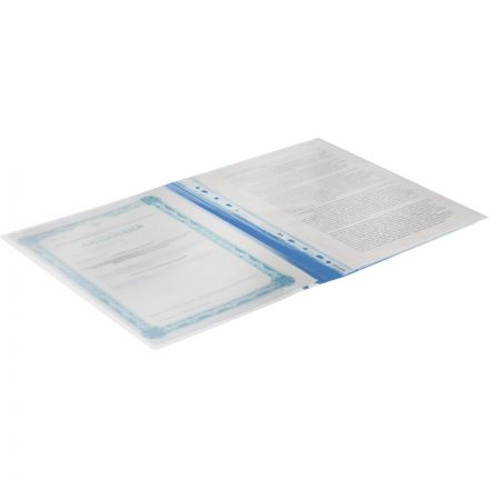 Скоросшиватель пластиковый Attache, карман, А4, син 10шт/уп, 0,12/0,16