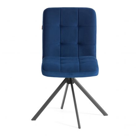 Стул обеденный Medeo поворотный механизм 360, велюр, Blue (синий)