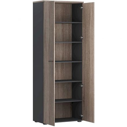 Стеллаж Комус Мебель К-Loft 241H003 786х420х2106 дуб сонома темн/графит