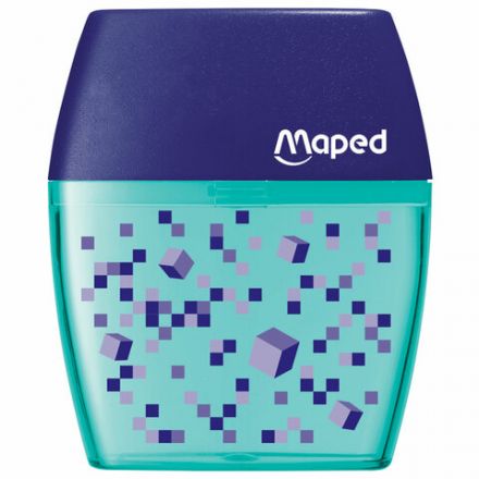 Точилка с контейнером MAPED (Франция) "Pixel Party", 2 отверстия, яркий цвет корпуса, 035023 Точилка с контейнером MAPED (Франция) "Pixel Party", 2 отверстия, яркий цвет корпуса, 035023