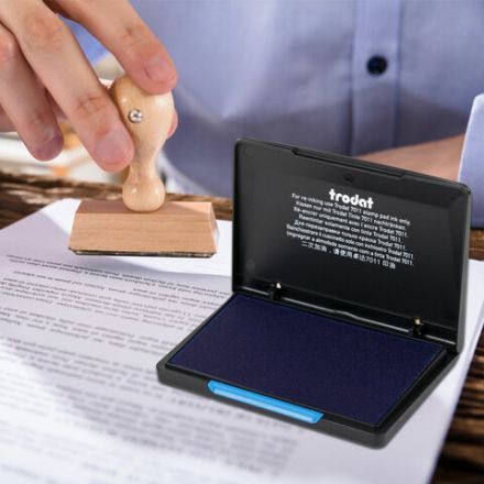 Штемпельная подушка TRODAT, 110x70 мм, синяя, 9052c Штемпельная подушка TRODAT, 110x70 мм, синяя, 9052c