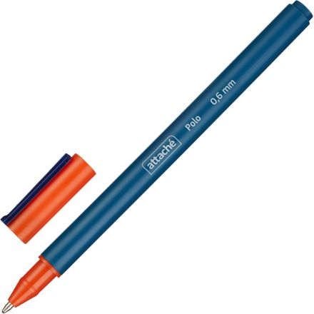 Ручка шариковая Attache Polo синяя (толщина линии 0.6 мм)