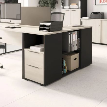 Тумба приставная к рабочей станции К-Loft 241T002 дуб скандин./графит