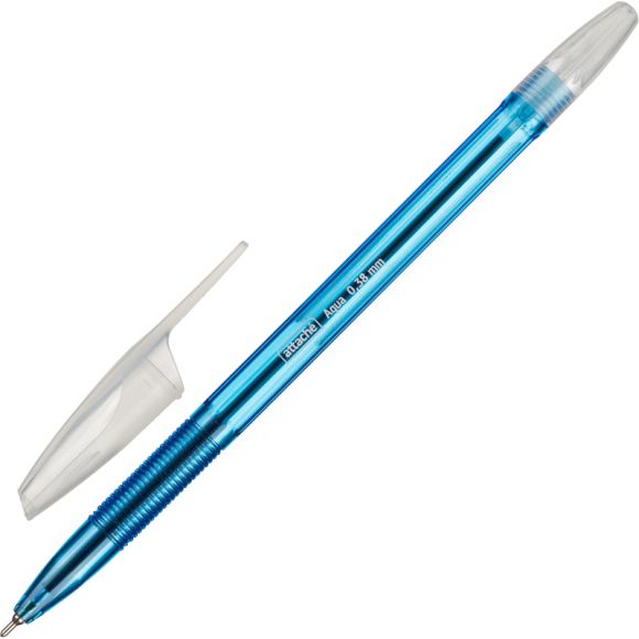 Ручка шариковая неавтомат. Attache Aqua маслян, син стерж, 0,38/0,5мм