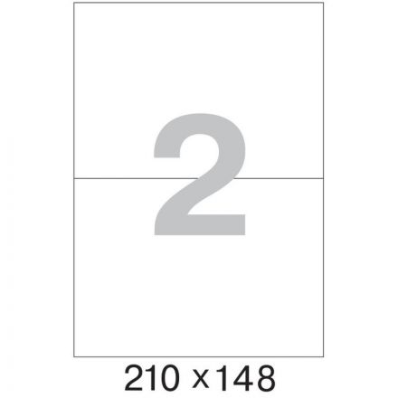 Этикетки самоклеящиеся Promega label (Комус) 210х148 мм полуглянец 2 штуки на листе белые (100 листов в упаковке)