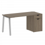Home Office Стол письменный VR.SP-3-158.1.A Вяз/Серый металл 1580*720*750