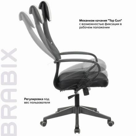 Кресло офисное BRABIX PREMIUM "Stalker EX-608 PL", ткань-сетка/кожзам, черное, 532090 Кресло офисное BRABIX PREMIUM "Stalker EX-608 PL", ткань-сетка/кожзам, черное, 532090