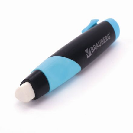 Ластик выдвижной BRAUBERG "REWIND", 112х21х24 мм, белый, пластиковый держатель ассорти, 223593 Ластик выдвижной BRAUBERG "REWIND", 112х21х24 мм, белый, пластиковый держатель ассорти, 223593