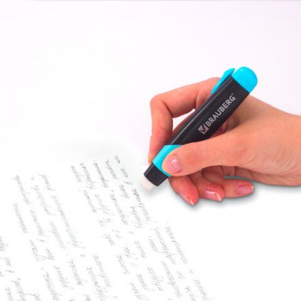 Ластик выдвижной BRAUBERG "REWIND", 112х21х24 мм, белый, пластиковый держатель ассорти, 223593 Ластик выдвижной BRAUBERG "REWIND", 112х21х24 мм, белый, пластиковый держатель ассорти, 223593