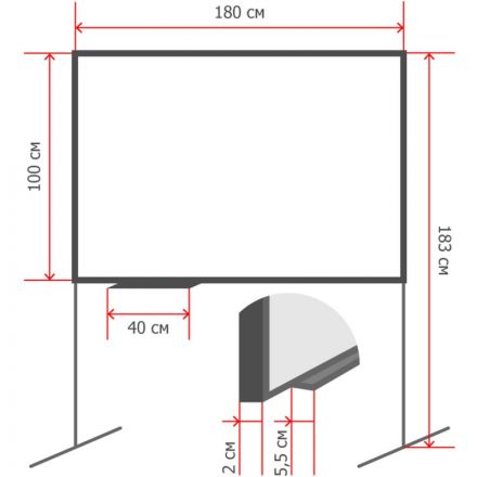 Доска магнитно-маркерная 100*180 см вращающаяся лаковое покрытие алюминиевая рама