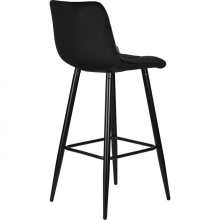 Стул барный LO_DOBRIN NICOLE LML-8078_B-M_V-108-77 черные мат./черный велюр Стул барный LO_DOBRIN NICOLE LML-8078_B-M_V-108-77 черные мат./черный велюр