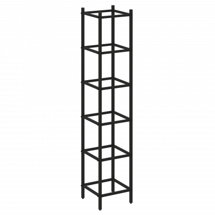 Loft Угловой проходной модуль VR.L-SL.UPK-5.5.5 Чёрный металл 446*446*2280